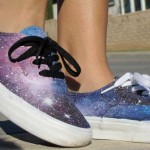 Zapatillas pintadas a mano galaxia