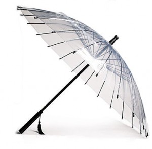 Paraguas transparente estilo oriental