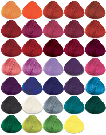 Gama de colores fantasía de tintes semipermanentes de la marca La Riché Directions